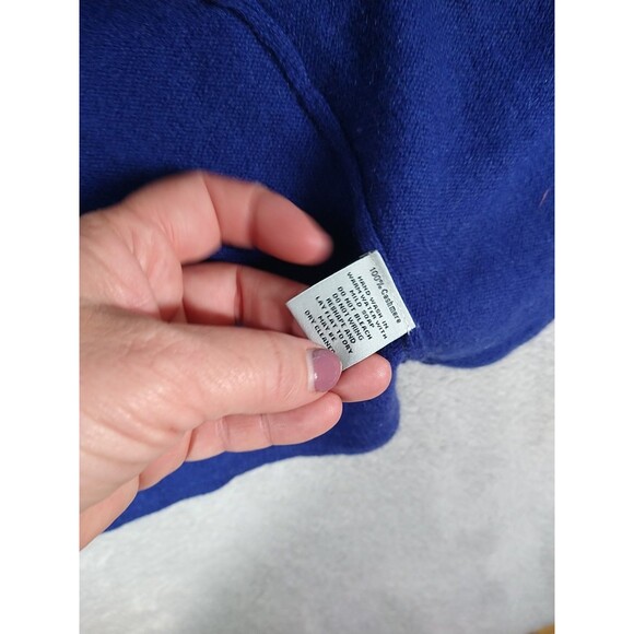 Claudia Nichole 100% Cashmere Open Front Cardigan Size Medium Purple/Dark Blue - Picture 6 of 9